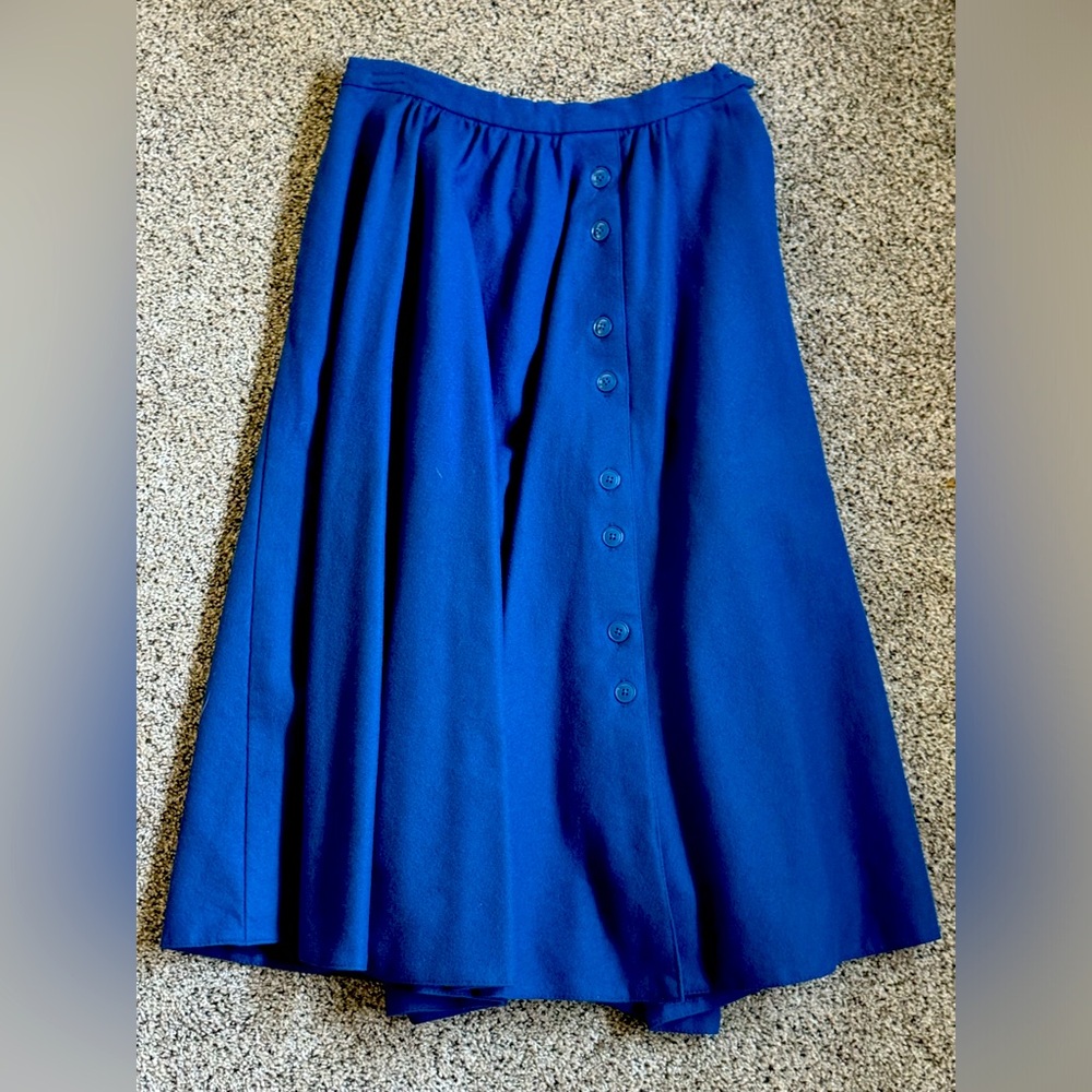 Vintage blue wool skirt